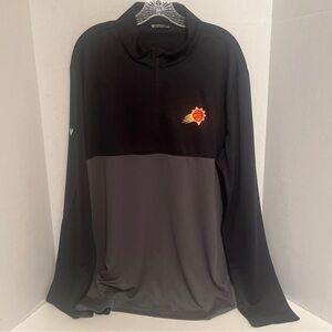 Men's Levelwear Black NBA Phoenix Suns Pursue Quarter-Zip Jacket Windbreaker XXL